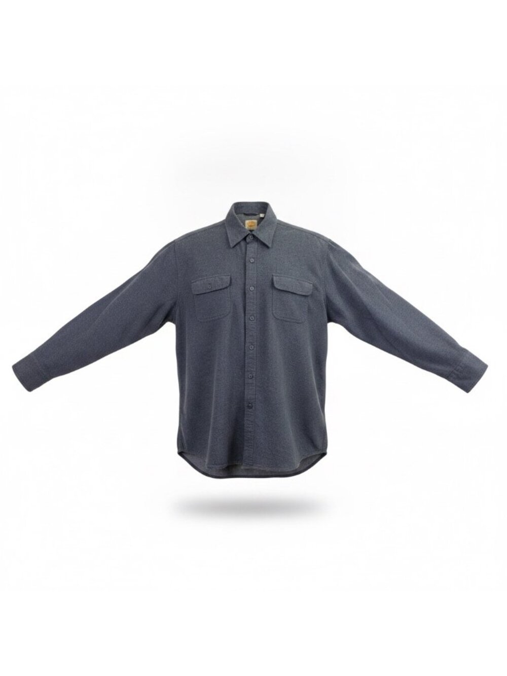 Timberland Mens Dark Gray Cotton Button-Up Long Sleeve Shirt Flannel SZ XL